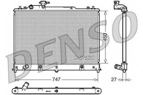 DENSO DRM44025 Радіатор, охолодження двигуна