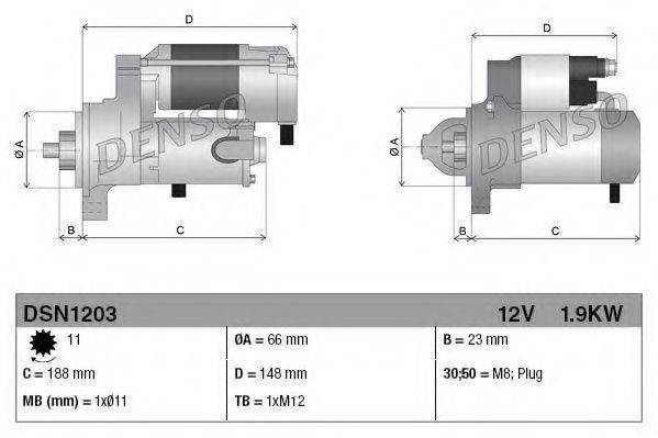 DENSO DSN1203 Стартер