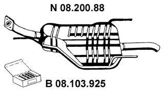 EBERSPACHER 0820088 Глушник вихлопних газів кінцевий