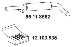 EBERSPACHER 95118562 Передглушувач вихлопних газів