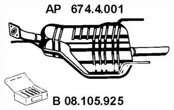 EBERSPACHER 6744001 Глушник вихлопних газів кінцевий