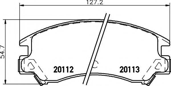 MINTEX MDB1354 Комплект гальмівних колодок, дискове гальмо