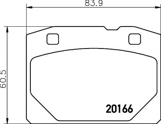 MINTEX MDB1074 Комплект гальмівних колодок, дискове гальмо