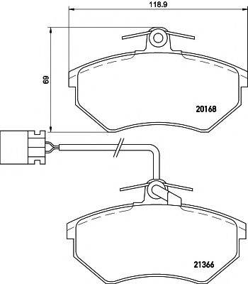 MINTEX MDB1700 Комплект гальмівних колодок, дискове гальмо