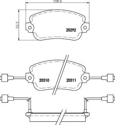 MINTEX MDB1087 Комплект гальмівних колодок, дискове гальмо