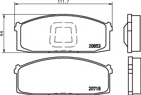 MINTEX MDB1605 Комплект гальмівних колодок, дискове гальмо