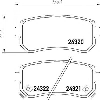 MINTEX MDB2734 Комплект гальмівних колодок, дискове гальмо