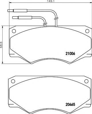 MINTEX MDB1340 Комплект гальмівних колодок, дискове гальмо