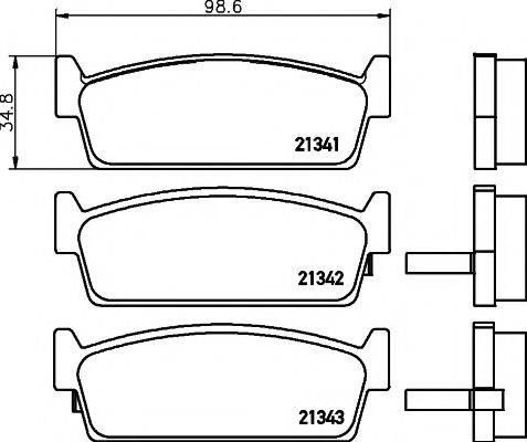 MINTEX MDB1576 Комплект гальмівних колодок, дискове гальмо