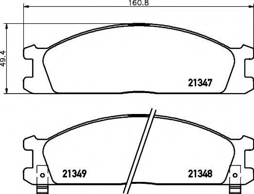 MINTEX MDB1482 Комплект гальмівних колодок, дискове гальмо