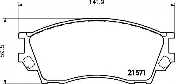 MINTEX MDB1756 Комплект гальмівних колодок, дискове гальмо