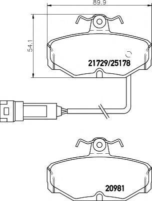 MINTEX MDB1639 Комплект гальмівних колодок, дискове гальмо