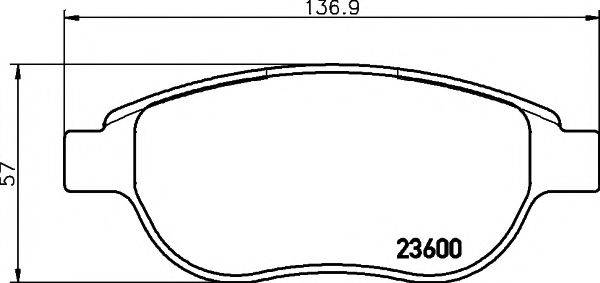 MINTEX MDB2186 Комплект гальмівних колодок, дискове гальмо