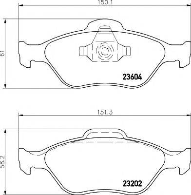 MINTEX MDK0148 Комплект гальм, дисковий гальмівний механізм