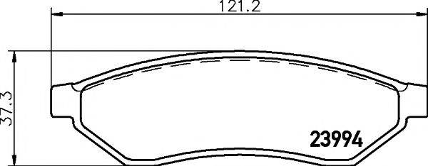 MINTEX MDB2647 Комплект гальмівних колодок, дискове гальмо