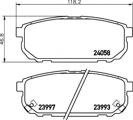 MINTEX MDB2590 Комплект гальмівних колодок, дискове гальмо