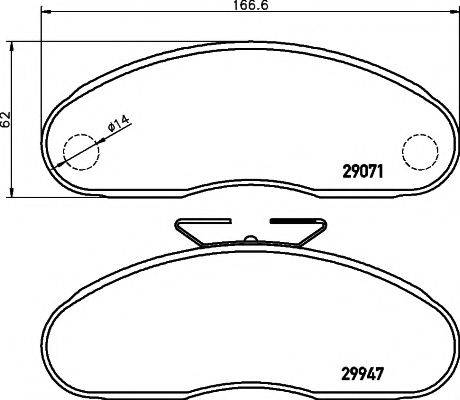 MINTEX MDB1721 Комплект гальмівних колодок, дискове гальмо