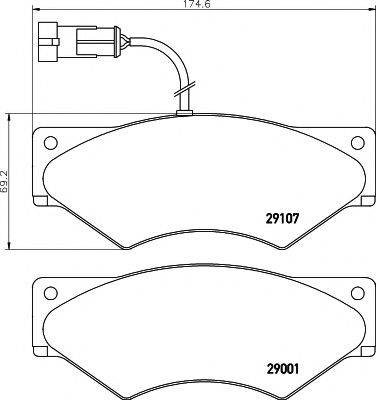 MINTEX MDB2603 Комплект гальмівних колодок, дискове гальмо