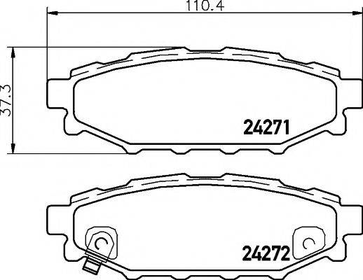 MINTEX MDB2732 Комплект гальмівних колодок, дискове гальмо