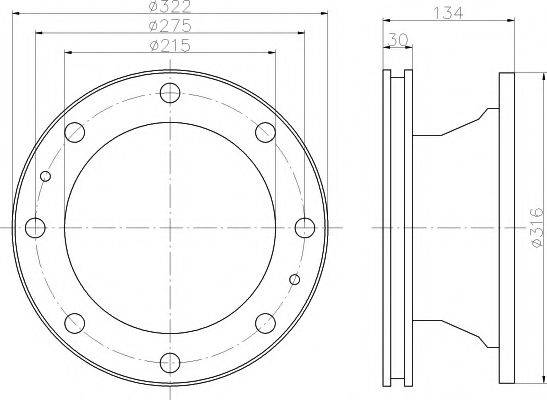 MINTEX MDC1245 гальмівний диск