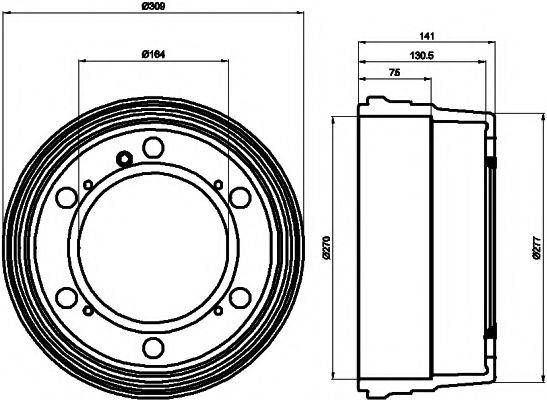 MINTEX MBD217 Гальмівний барабан