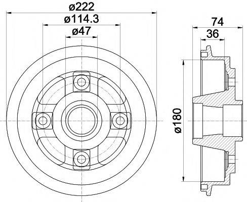 MINTEX MBD160 Гальмівний барабан