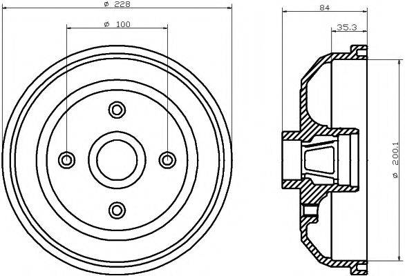 MINTEX MBD047 Гальмівний барабан