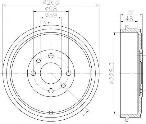 MINTEX MBD319 Гальмівний барабан