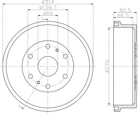 MINTEX MBD321 Гальмівний барабан