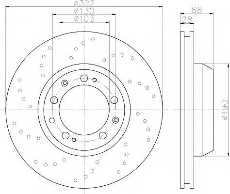 MINTEX MDC2355R гальмівний диск