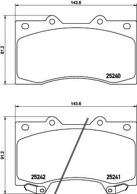 MINTEX MDB3144 Комплект гальмівних колодок, дискове гальмо