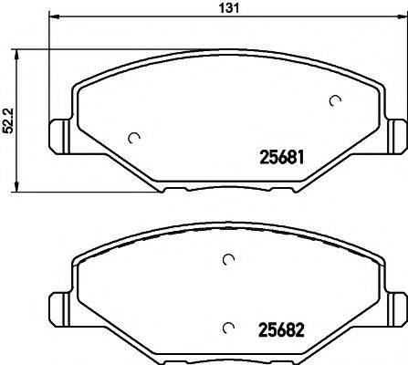 MINTEX MDB3300 Комплект гальмівних колодок, дискове гальмо