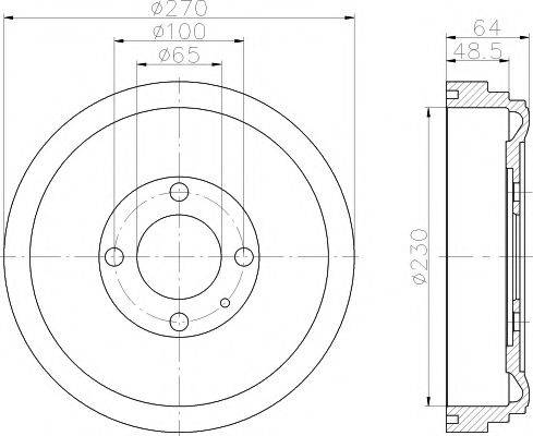 MINTEX MBD070 Гальмівний барабан