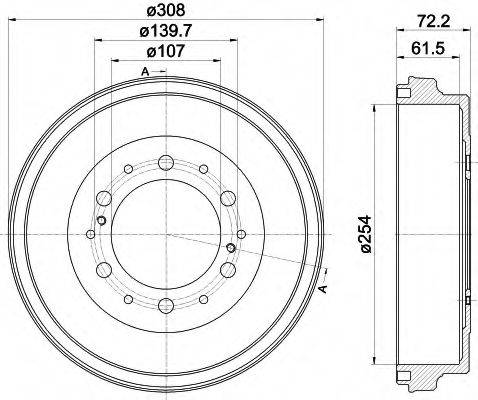 MINTEX MBD364 Гальмівний барабан