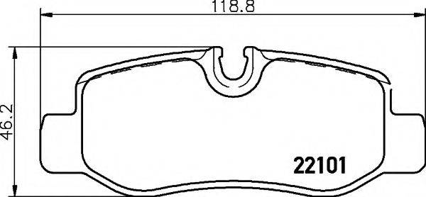 MINTEX MDB3739 Комплект гальмівних колодок, дискове гальмо