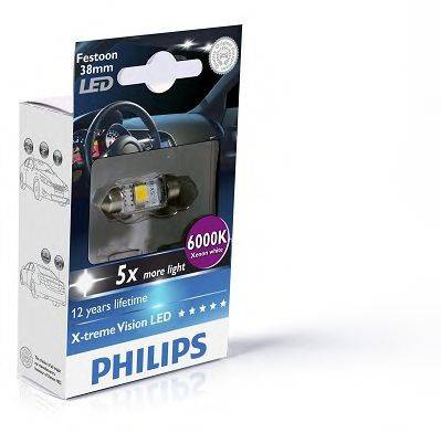 PHILIPS 128596000KX1 Лампа розжарювання, освітлення салону; Лампа розжарювання, ліхтар встановлений у двері; Лампа розжарювання, ліхтар освітлення багажника; Лампа розжарювання, лампа підкапотна; Лампа розжарювання; Лампа, страхувальне освітлення дверей; Лампа, освітлення ящика для рукавичок; Лампа, лампа читання; Лампа, вхідне освітлення