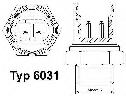 WAHLER 603188D Термивимикач, вентилятор радіатора