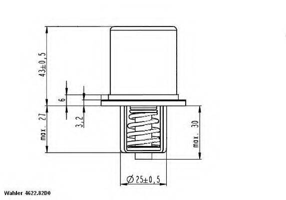 WAHLER 462282D0 Термостат, масляне охолодження