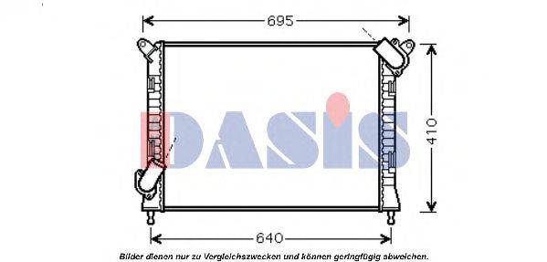 AKS DASIS 020014N Радіатор, охолодження двигуна