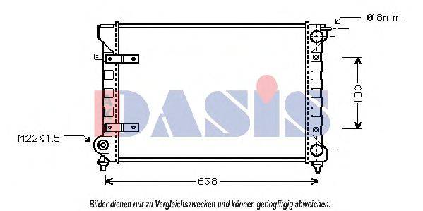 AKS DASIS 040360N Радіатор, охолодження двигуна