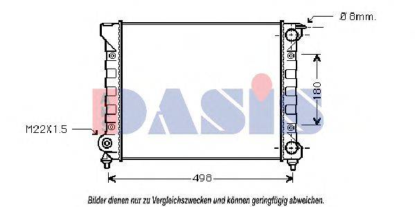 AKS DASIS 040450N Радіатор, охолодження двигуна