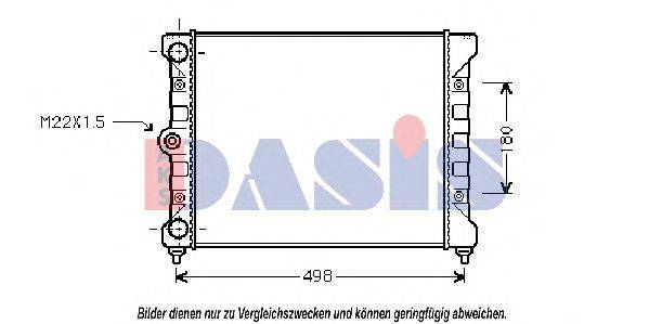 AKS DASIS 040870N Радіатор, охолодження двигуна