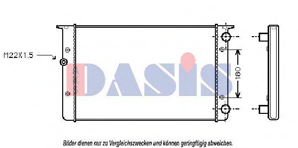 AKS DASIS 041230N Радіатор, охолодження двигуна