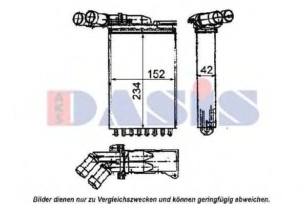 AKS DASIS 049008N Теплообмінник, опалення салону