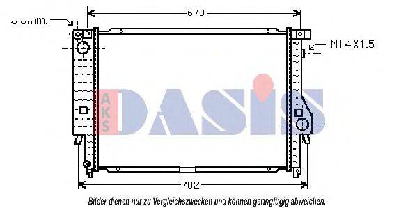 AKS DASIS 050750N Радіатор, охолодження двигуна