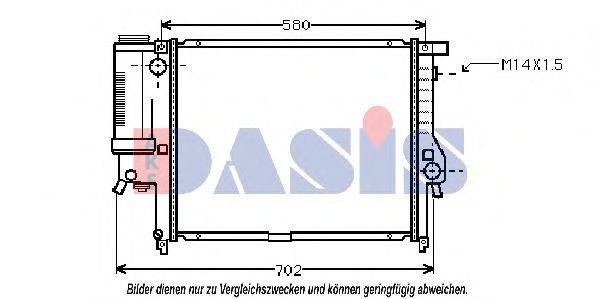 AKS DASIS 050940N Радіатор, охолодження двигуна