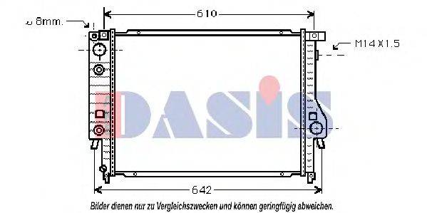 AKS DASIS 051160N Радіатор, охолодження двигуна