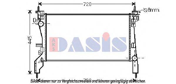 AKS DASIS 060025N Радіатор, охолодження двигуна