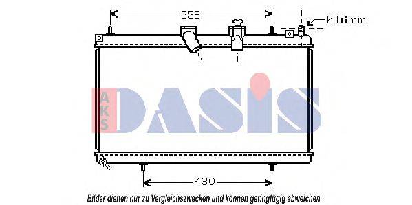 AKS DASIS 060059N Радіатор, охолодження двигуна