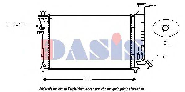 AKS DASIS 060690N Радіатор, охолодження двигуна